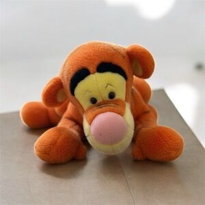 Vintage Disney Orange and Yellow Tigger Plush Toy